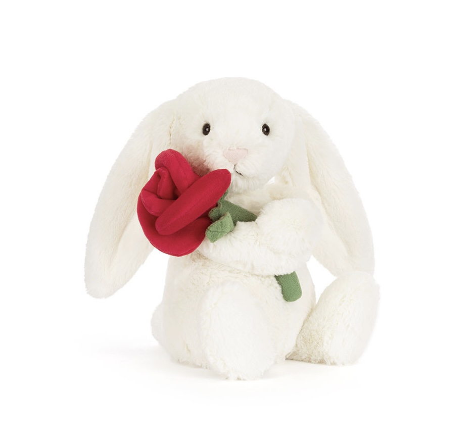CREAM BUNNY WITH ROSE OR £40 CASH 🌹
