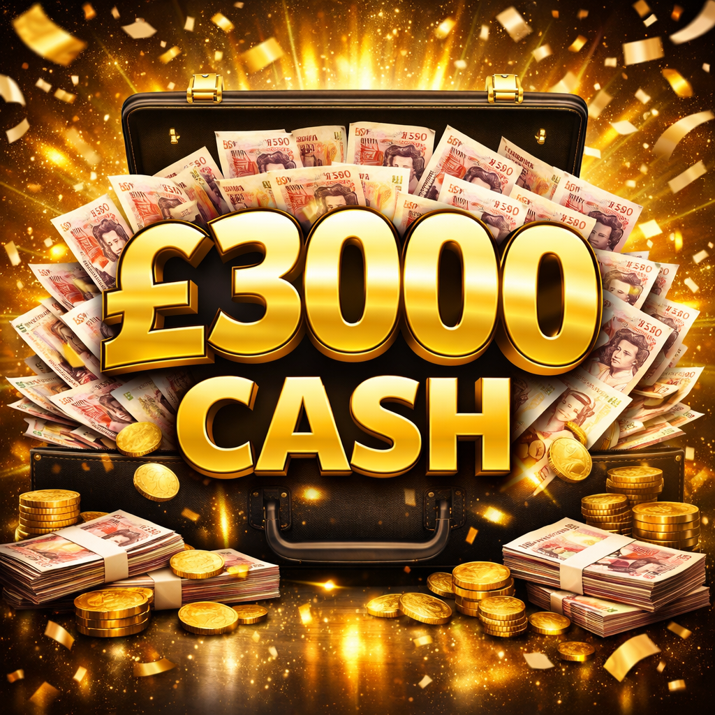 🎉 £3000 CASH 🎉