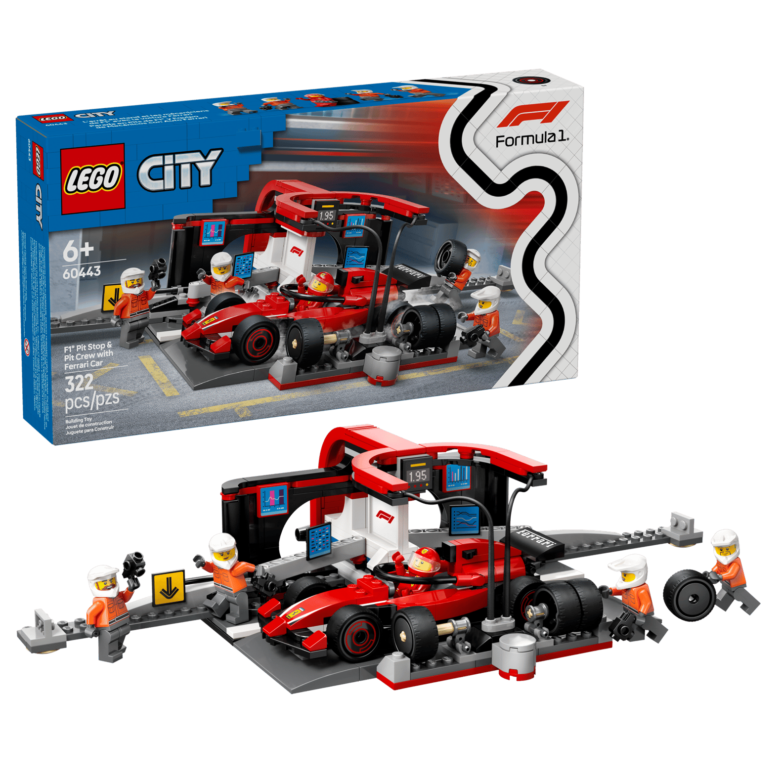 LEGO CITY - F1 PIT STOP & PIT CREW WITH FERRARI CAR OR £25 CASH 🏎️