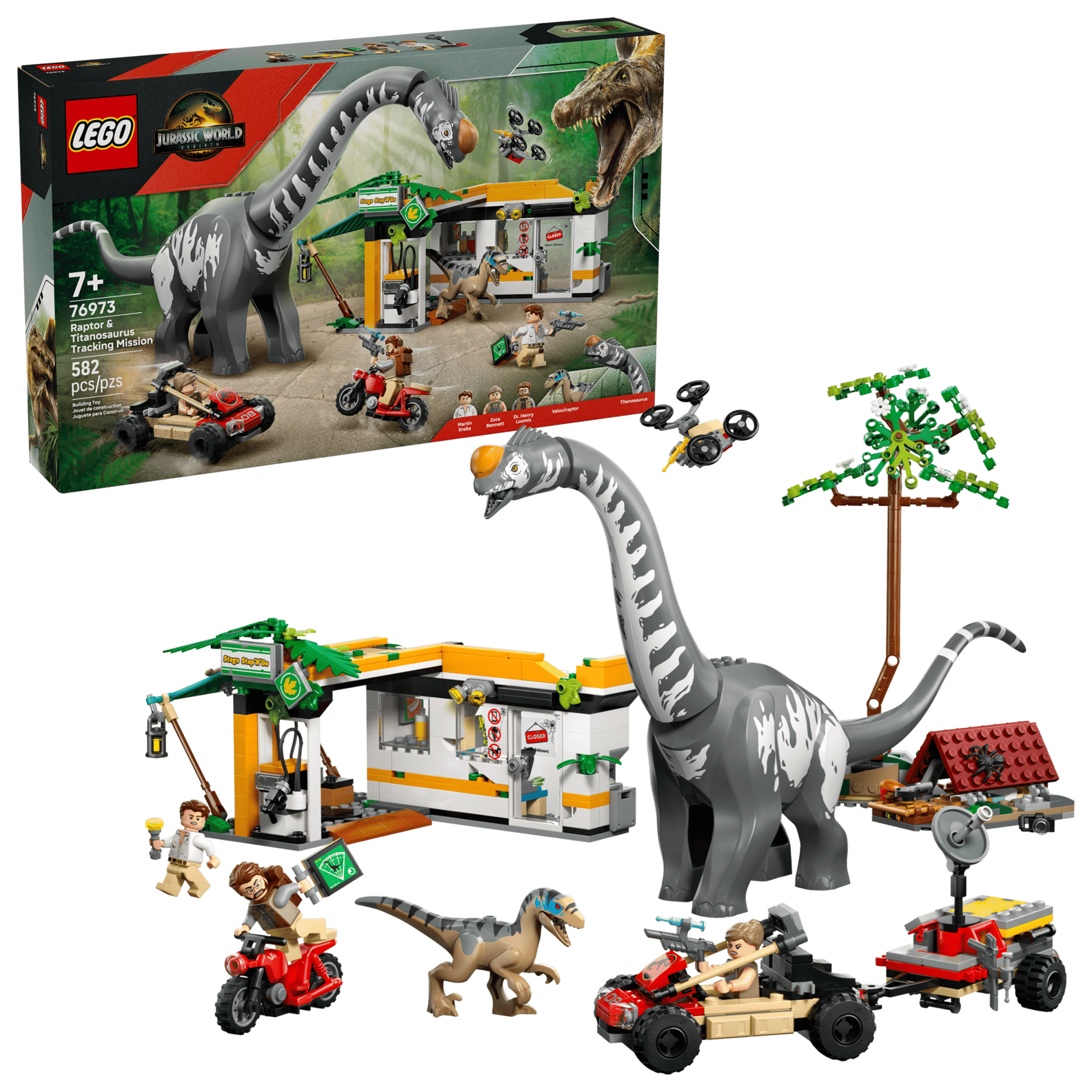 LEGO JURASSIC WORLD - RAPTOR AND TITANOSAURUS TRACKING MISSION OR £90 CASH 🦕