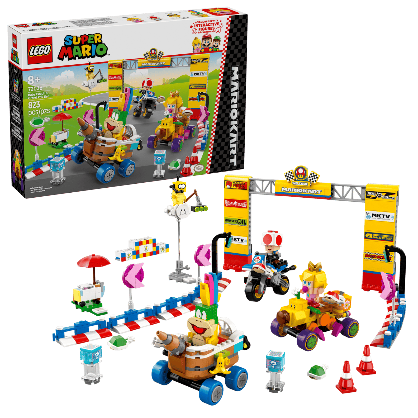 LEGO SUPER MARIO - MARIO KART BABY PEACH & GRAND PRIX SET OR £70 CASH 🍄